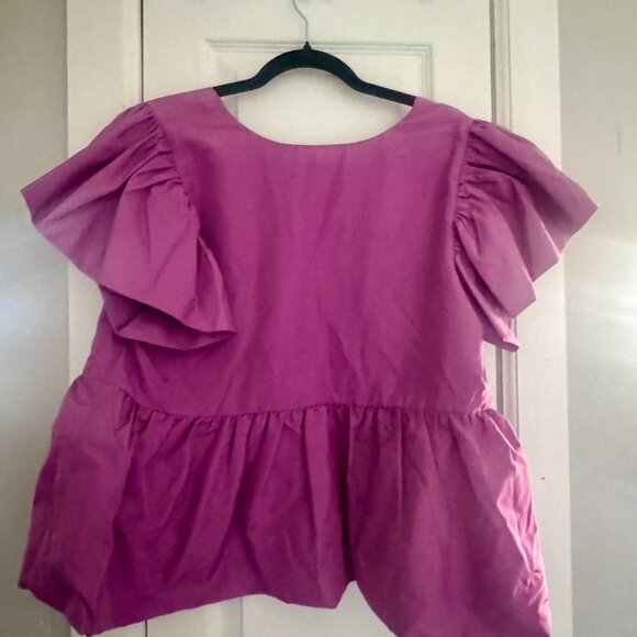 Express Light Pink Peplum Puff Sleeve Top – Size XL - Picture 4 of 4